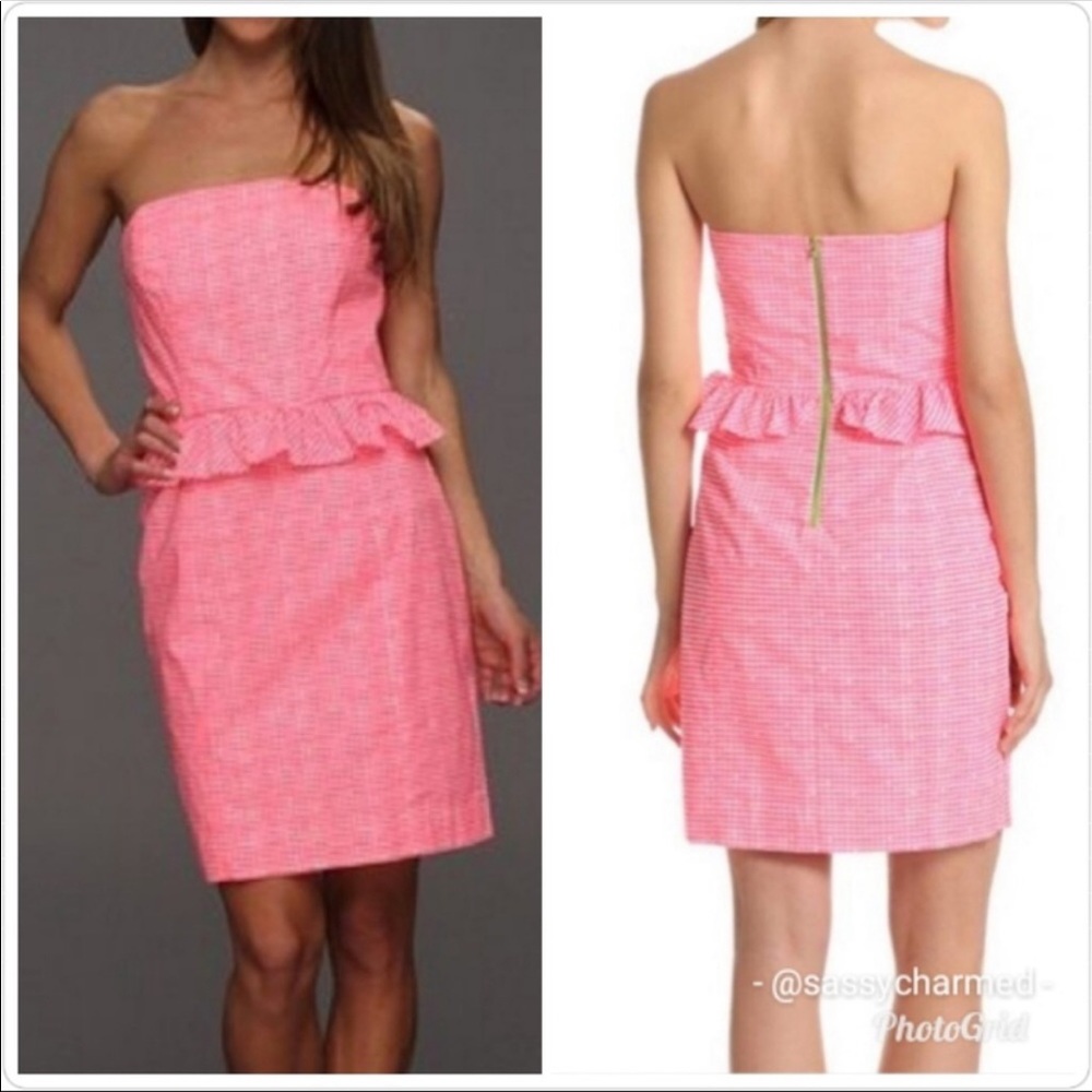 NWOT Lilly Pulitzer Fiesta Pink Gingham Dress
